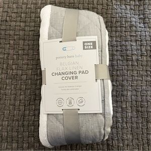 Pottery Barn Kids- Gray Belgian Flax Linen Terry Changing Pad